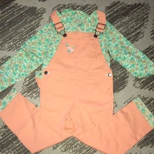 Overalls and Long Sleeve Button Down